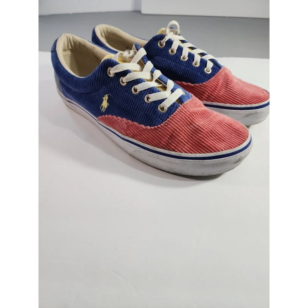 Polo Ralph Lauren Shoes KEATON-pony Men’s Size 10.5 Multicolor Corduroy Sneaker